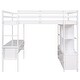 preview thumbnail 36 of 34, Full Loft Bed with Desk, Drawers & Shelves - Space-Saving Pine Wood Design