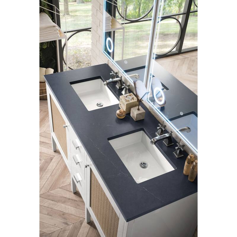 James Martin Vanities Addison 60" Double Basin Hardwood Vanity Set