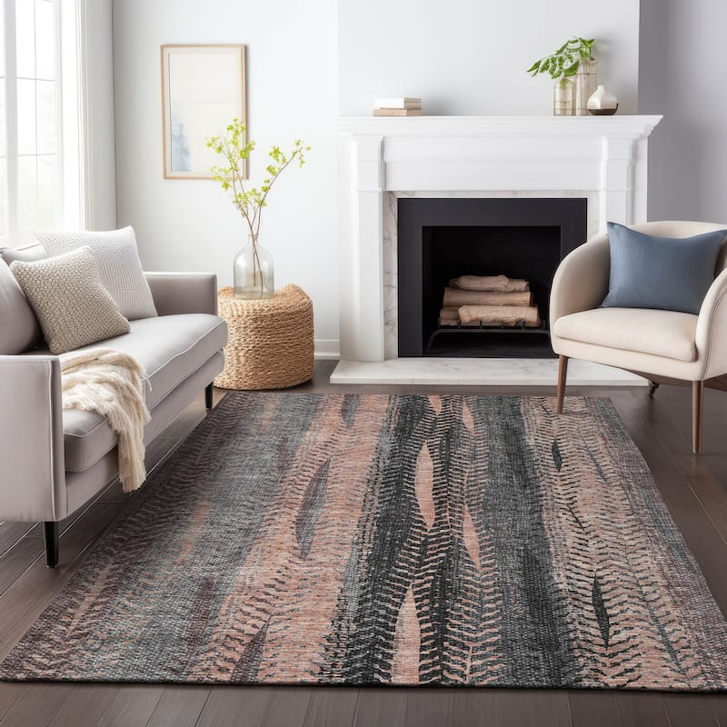 Premium Washable Super Soft Boho Tracks Mayfield Rug - Terracotta - 2' 6" x 3' 10" - Rectangle