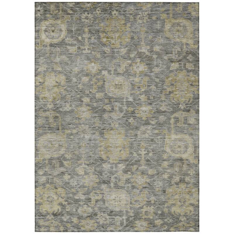 Machine Washable Indoor/ Outdoor Vintage Traditional Chantille Rug
