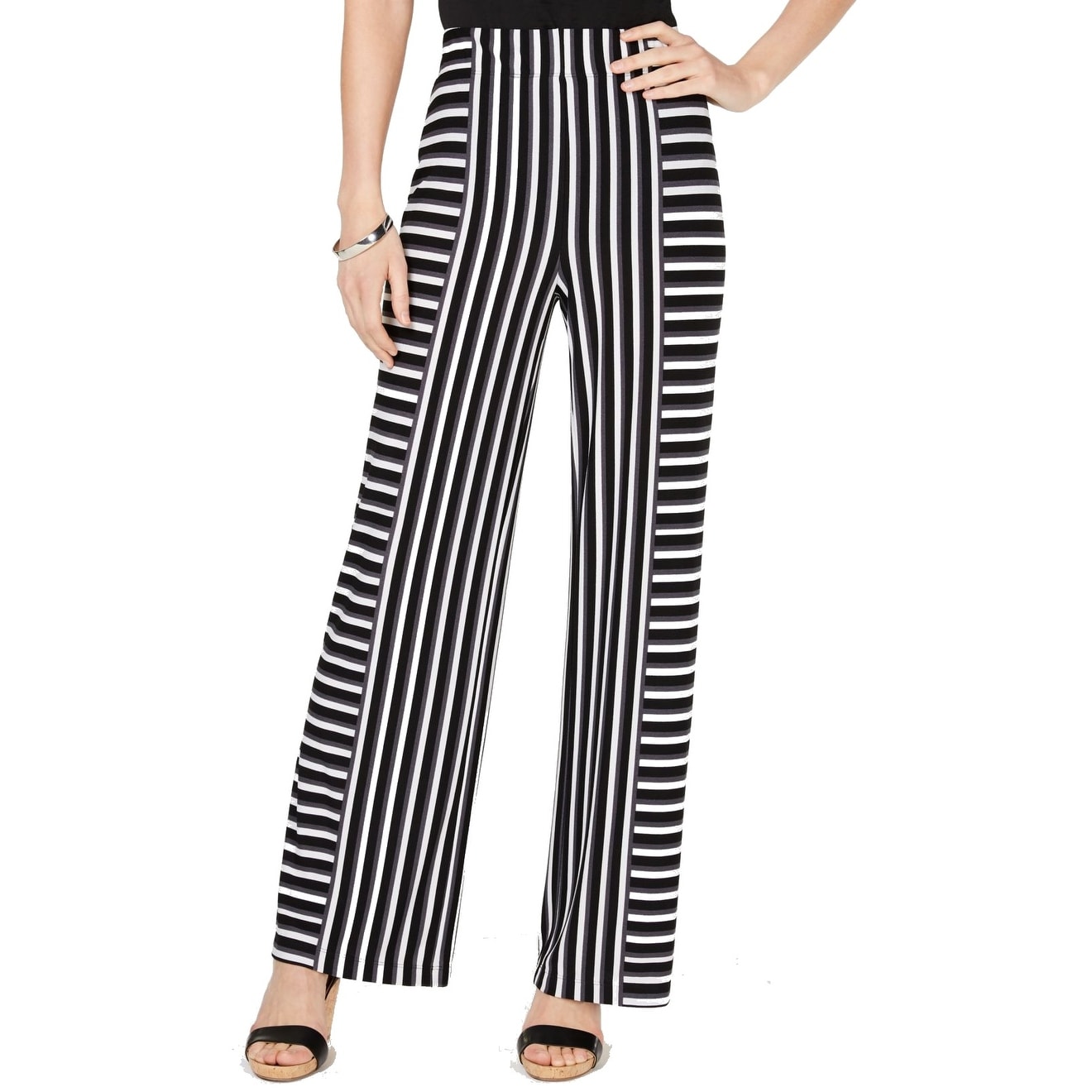 inc black and white striped pants