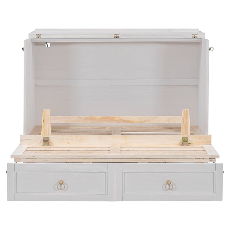 Murphy Bed with Versatile Storage & Large Drawers