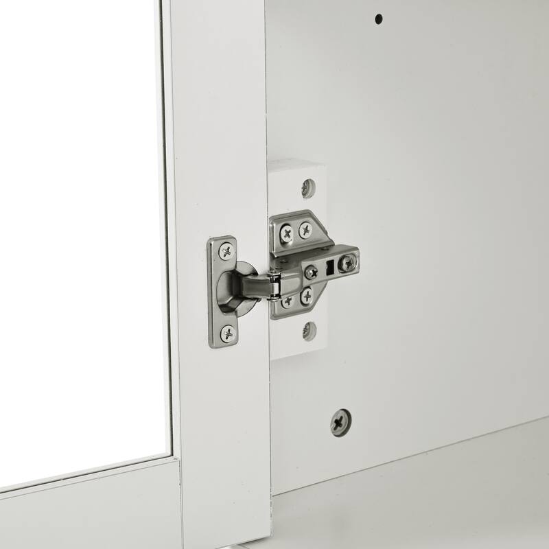 72''H Kitchen Pantry, Display Storage Cabinet with Glass Doors and Drawers, Serving Trays and Shelves