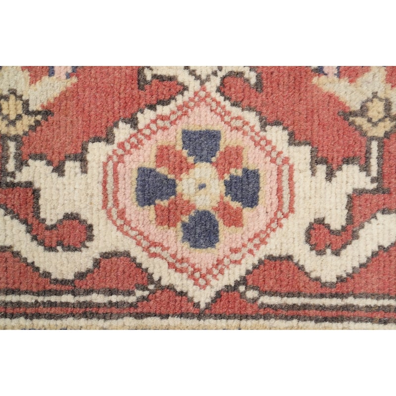 Hand Knotted Oriental 100% Wool Carpet Traditional Medallion Oranges & Rust Heriz (serapi) Area Rug - 9' 10'' X 8' 0''