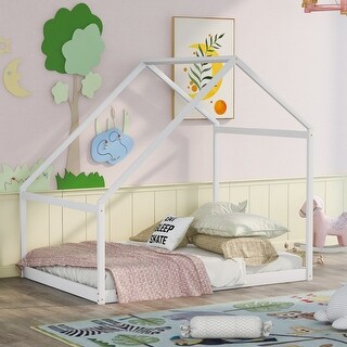 Full House Bed with Open Pine Frame - Creative Kids' Design