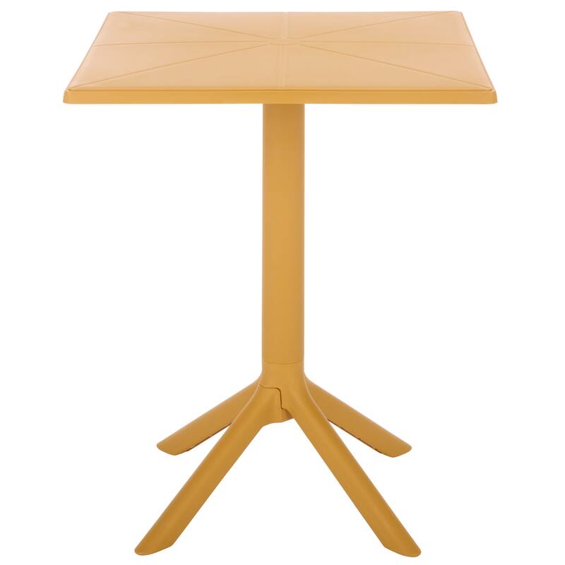 SAFAVIEH Outdoor Living Stella Square Bistro Table - 24"W x 24"D x 30"H - Yellow