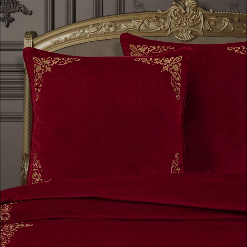 J. Queen New York Noelle Christmas Euro Sham - Crimson
