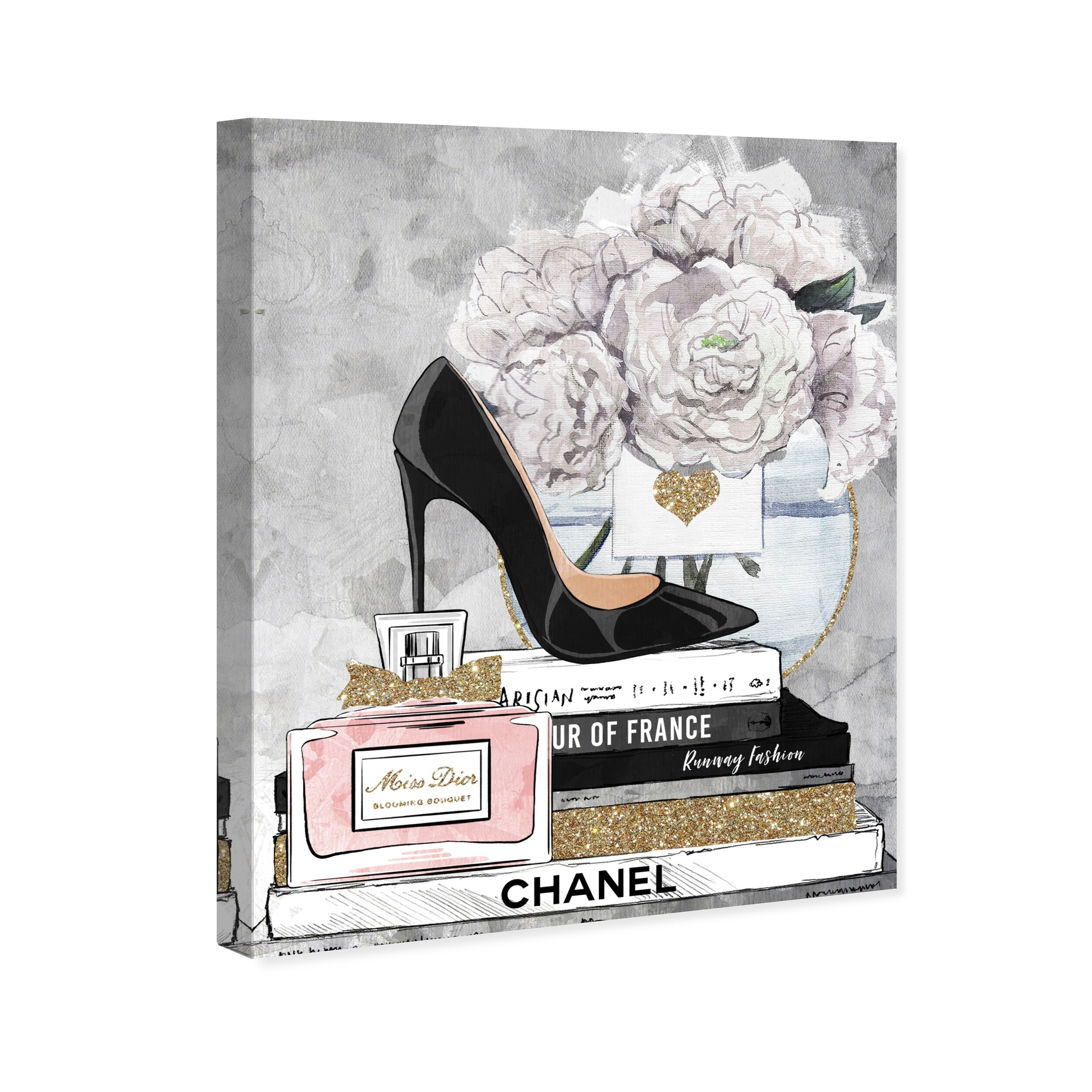 Oliver Gal Fashion and Glam Wall Art Canvas Prints 'Blooming Books