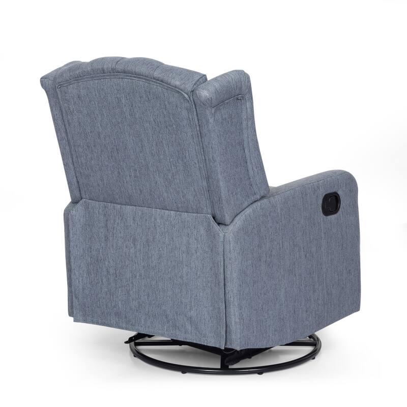 360° Rotation Lounge Chair with Classic Style for Living Room or Bedroom, Lever-Control Recliner for Reading & Relaxation