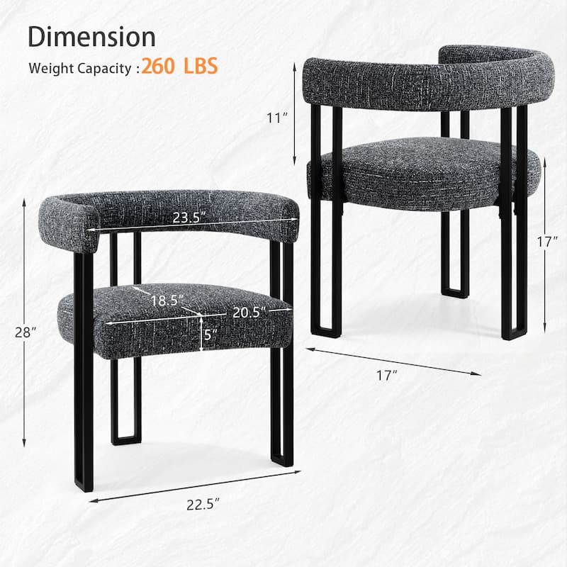 17" Seat Height Upholstered Armchair (Set of 4)