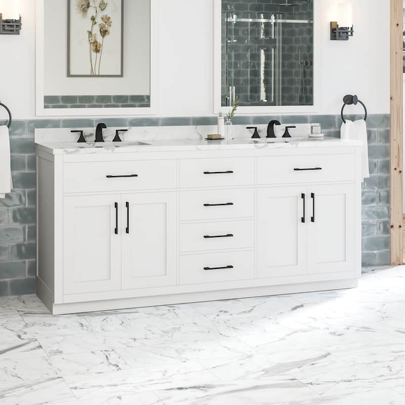 Athea Bathroom Vanity with White Engineered Marble Top