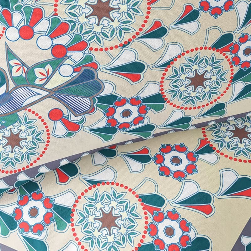 HomeRoots Set of Two 16" X 16" Green and Red Peacock Blown Seam Floral Indoor Outdoor Throw Pillow - 16.00' X '16.00' X '5.00