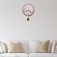 preview thumbnail 2 of 0, Howard Miller H. Miller 13 Inch Rustic, Industrial, Old World Style Distressed, Round Wall Clock with Pendulum