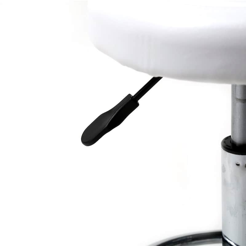 Round Stool with Lines Rotation Bar Stool Black/White