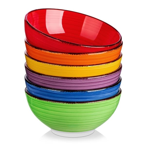 slide 2 of 72, vancasso Bonita Sturdy Stoneware 6-Piece Bowls Set Cereal Bowls - Assorted Colors