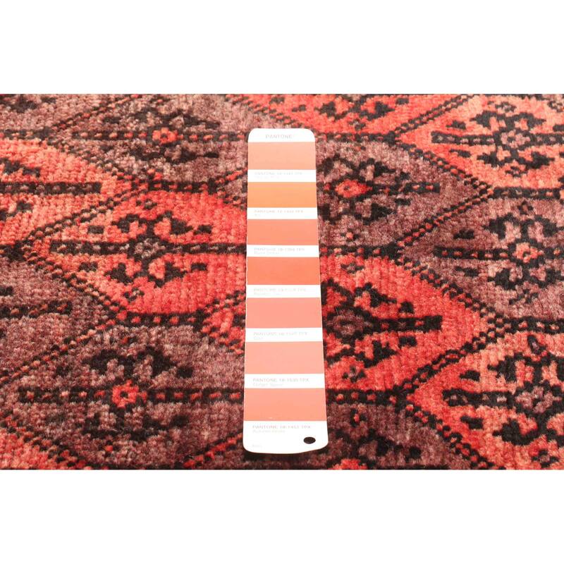 ECARPETGALLERY Hand-knotted Baluch Dark Copper Wool Rug - 3'2 x 6'4