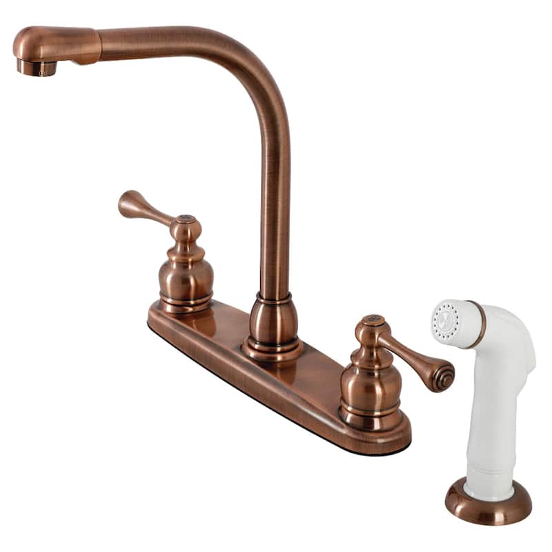 Kingston Brass 8 in. Centerset Kitchen Faucet - Antique Copper