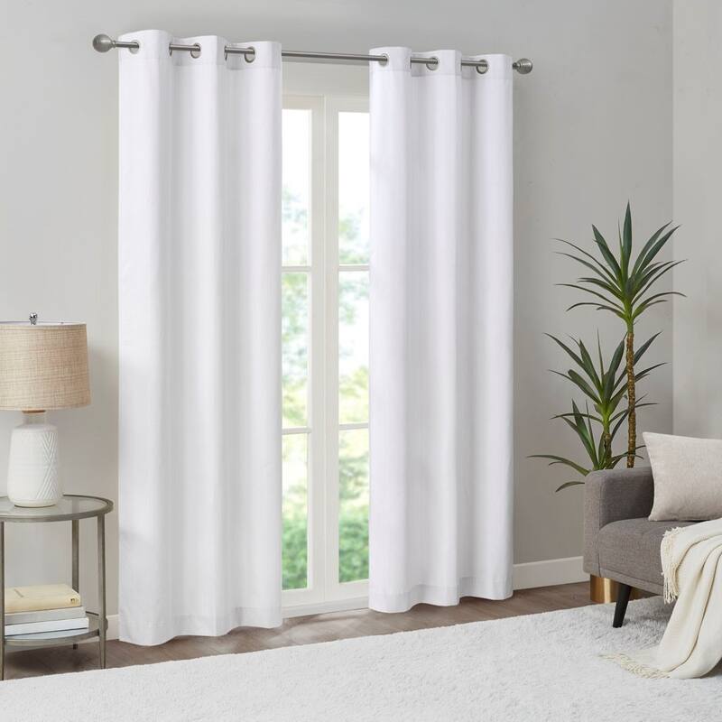 Basketweave Room Darkening Curtain Panel Pair(2 Pcs Window Panels)