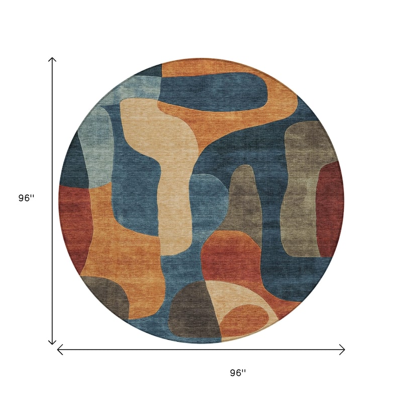 HomeRoots Abstract Transitional Rectangle Outdoor Rug