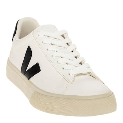Veja Women's Campo Leather Sneakers in White and Black