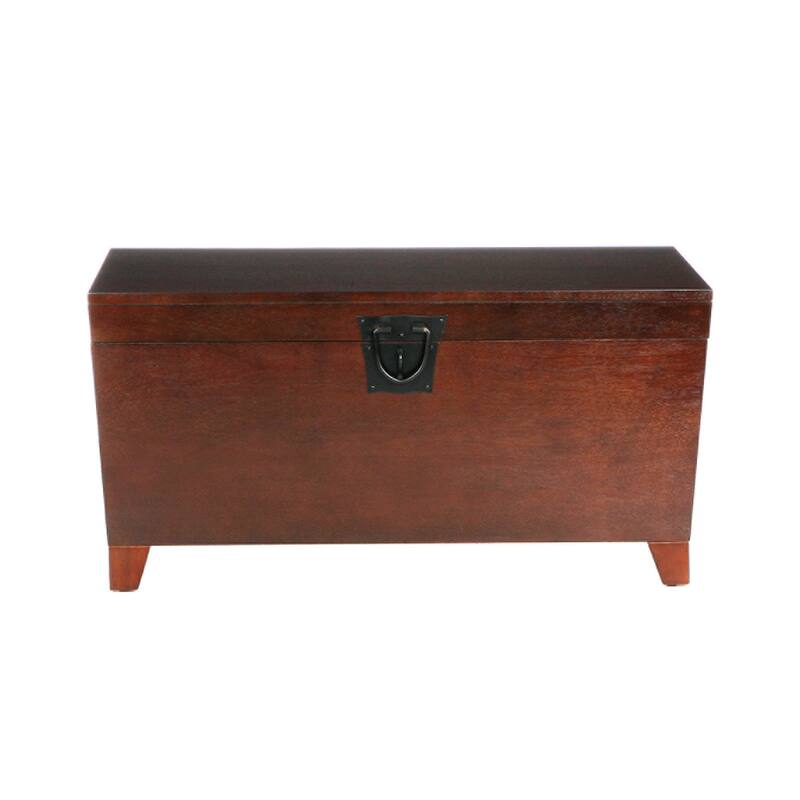 39" Brown Manufactured Wood And Metal Rectangular Coffee Table - 18.75" H x 38.757" W x 21.25" D