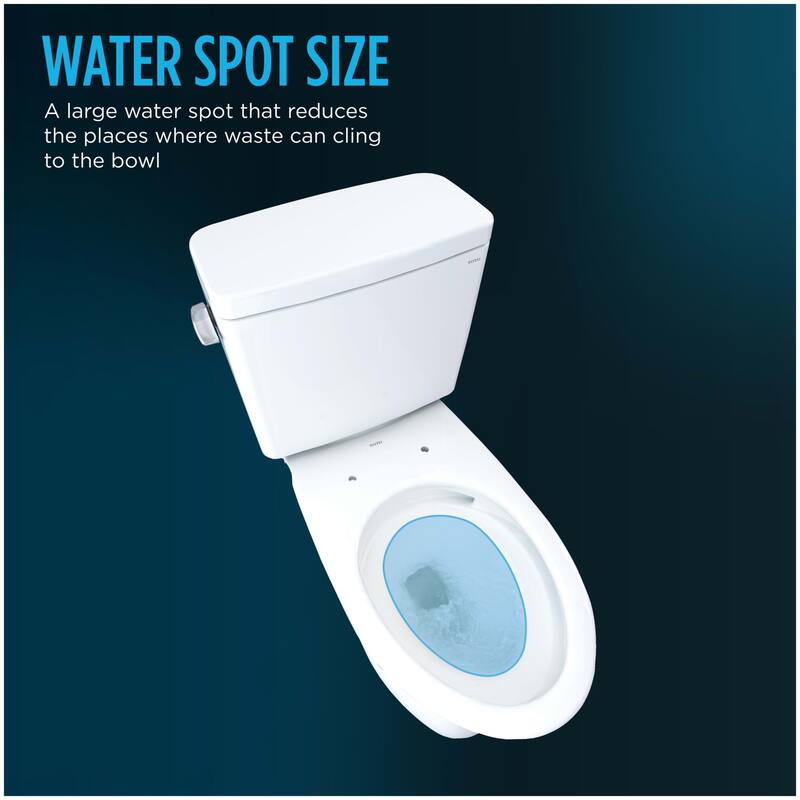 Toto MS776124CEG#01 Drake 1.28 GPF Two Piece Elongated Toilet with Left Hand Lever Seat Included