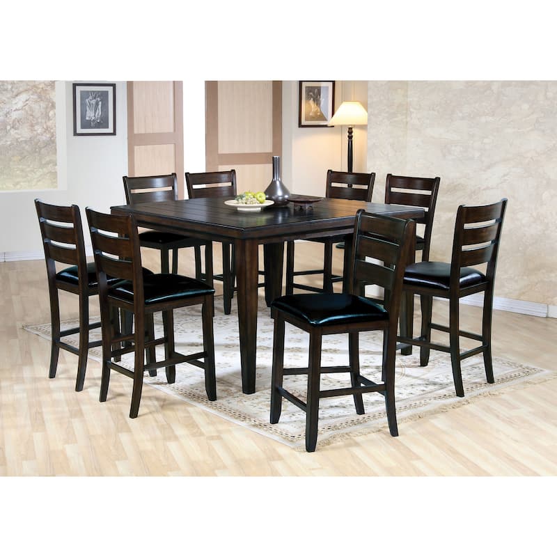 Nottingham Black and Espresso Counter Height Chairs (Set of 2)