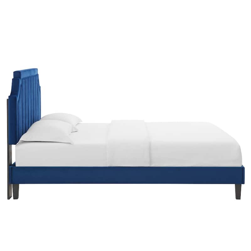 Sienna Performance Velvet Twin Platform Bed