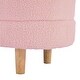 preview thumbnail 13 of 37, Twin Size Upholstered Flower-Shape Bed with LED Light Strip & Ottoman,Sherpa Fabric Platform Bed with Wooden Slats Support,Pink