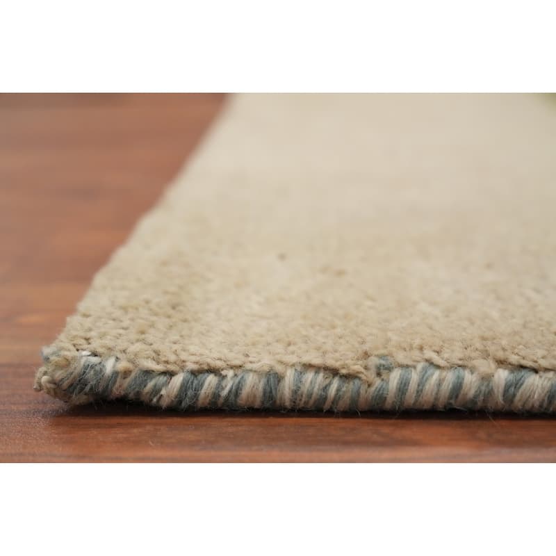 Hand Knotted Oriental 100% Wool Carpet Modern Stripe Multi-Colored Gabbeh Area Rug - 6' 3'' X 4' 7''