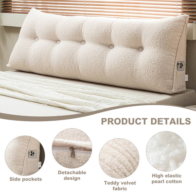 Triangular Bed Rest Wedge Headboard Pillow Back Support Reading Pillow