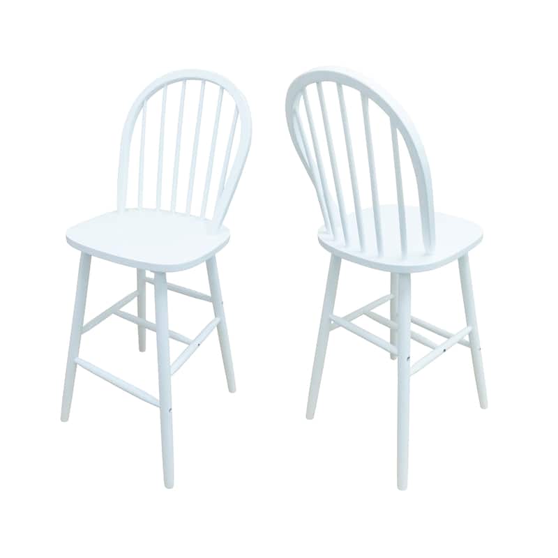 Tilbury Traditional Rubberwood Spindle Bar Stools (Set of 2) by Christopher Knight Home