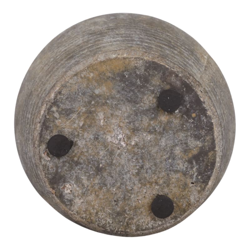 Terracotta Table Vase with Weathered Finish and Handles for Home Decor