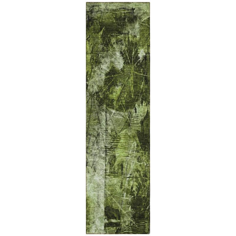 Machine Washable Indoor/ Outdoor Foilage Chantille Rug