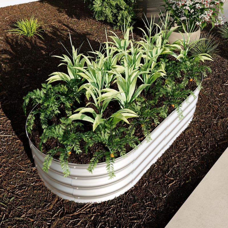 4x2x1ft Raised Garden Bed Kit, Galvanized Planter Raised Garden Beds, Heavy Duty, Rust-Resistant, Easy Assembly