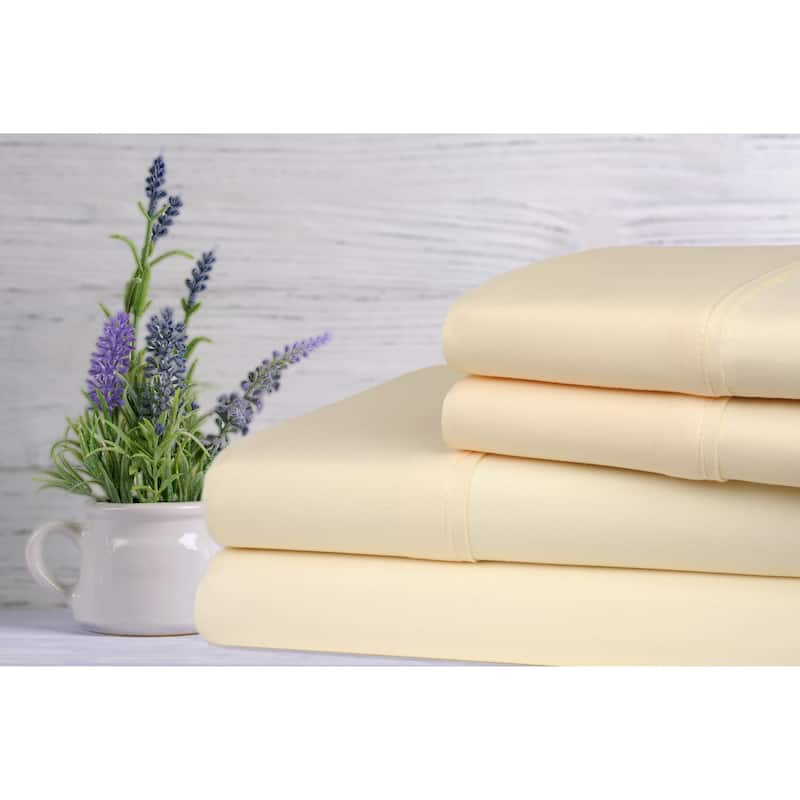 Rayon from Bamboo Lavender Infused Scented 4-Piece Sheet Set - Ivory - King