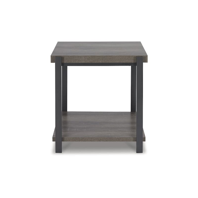 Signature Design by Ashley Wilmaden Gray/Black Table (Set of 3) - 47.63"W x 25.5"D x 18"H