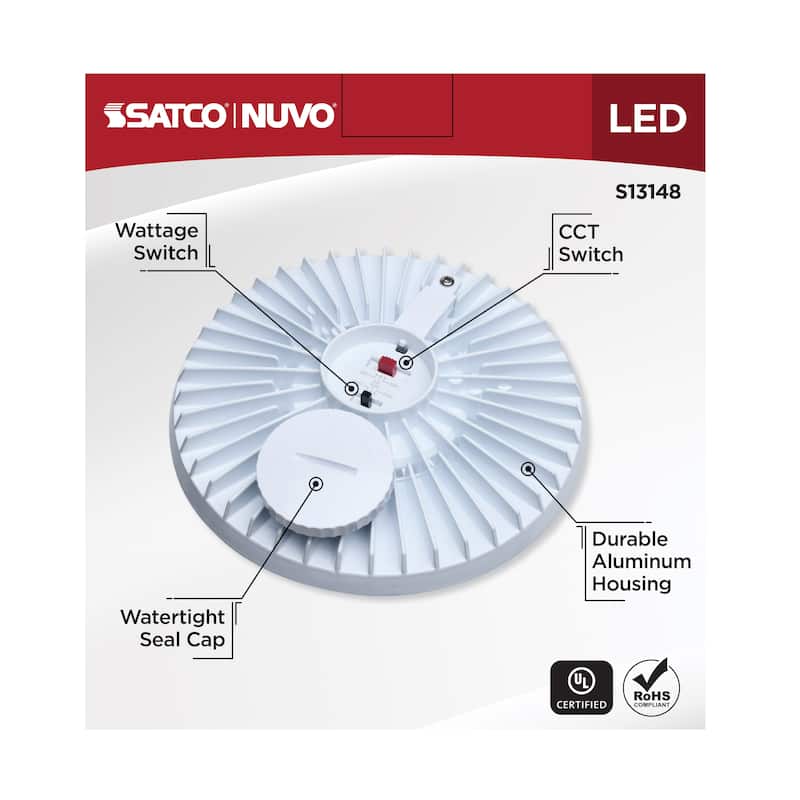 40/30/20W LED HID Replacement 3K/4K/5K CCT Ballast Bypass Medium Base 120-277 - White