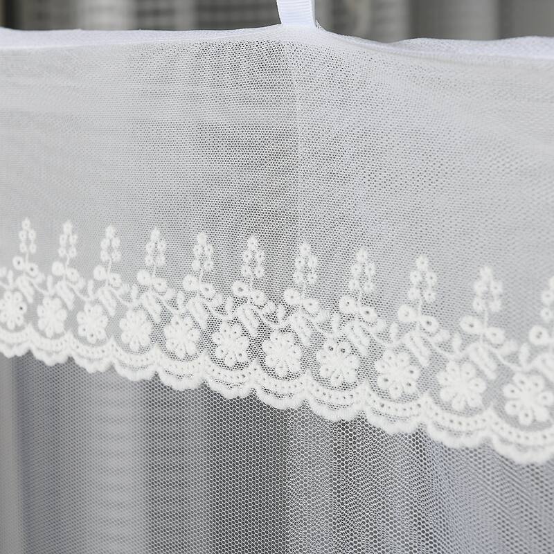Sheba 4-Post Hanging Sheer Mosquito Bed Canopy