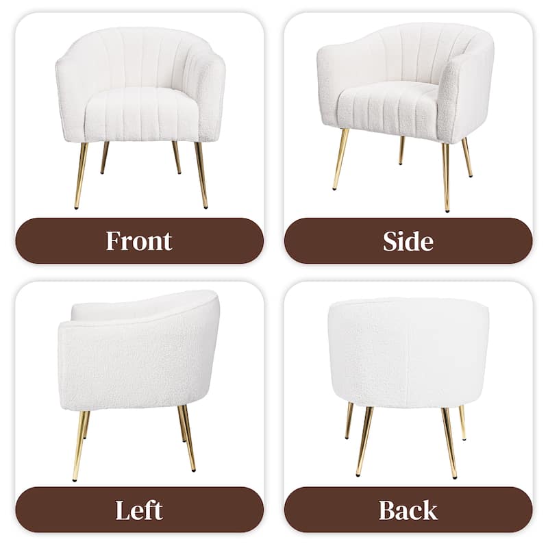 Ouyessir Oversized Modern Upholstered Accent Chair with Tufted Back