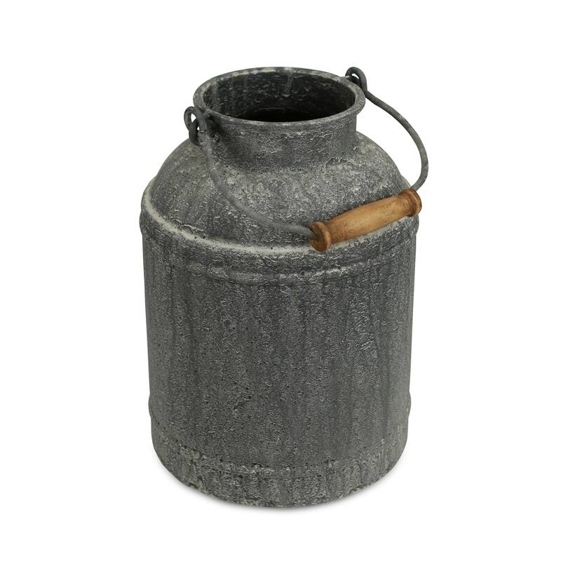 Gray Galvanized Metal Milk Jug Decor On Sale Bed Bath & Beyond