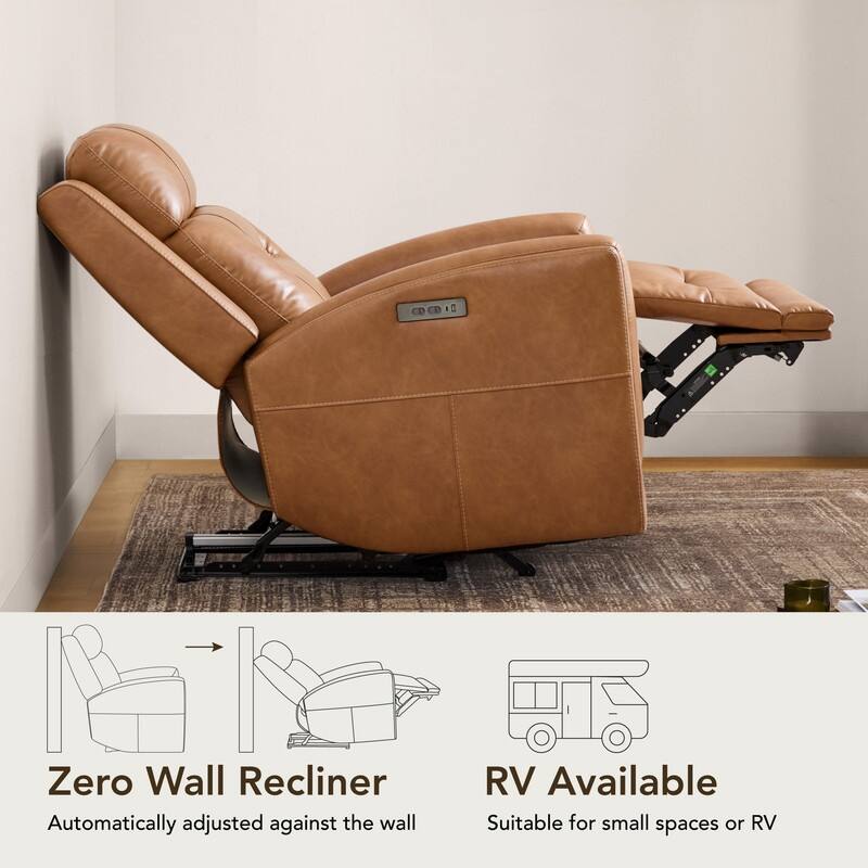 Spruce & Spring Power Recliner Chair Wall Hugger with Power Headrest