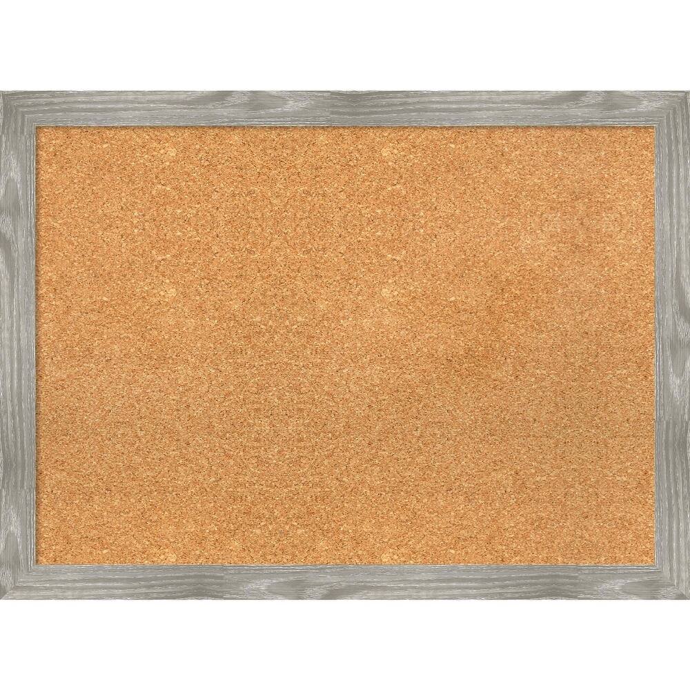 Dove Greywash Square Framed Cork Bulletin Memo Board