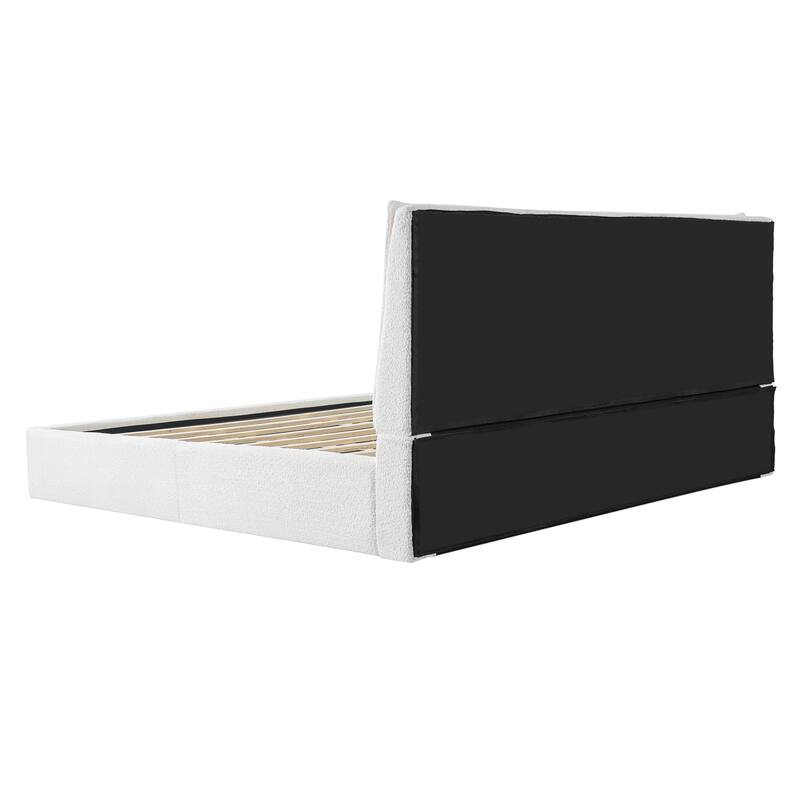 Christopher Knight Home - Ergonomic Boucle Upholstered Platform Bed Frame