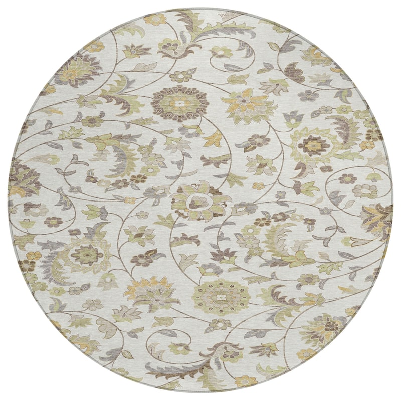 Machine Washable Indoor/ Outdoor Traditional Chantille Rug