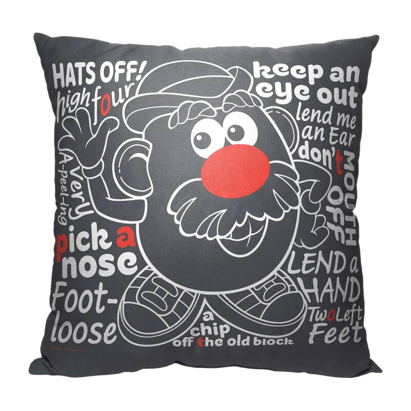 Hasbro Mr. Potato Head 18 Inch Throw Pillow - 18" x 18" - Phrases