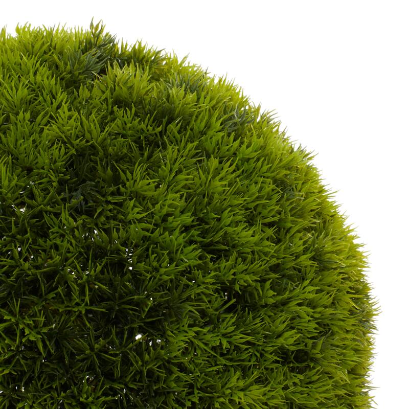 Green Faux Foliage Boxwood Topiary Artificial Foliage Ball - 15 x 15 x 15
