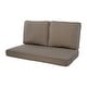 preview thumbnail 8 of 163, Haven Way Universal Outdoor Deep Seat Loveseat Cushion Set 46x26 - Taupe