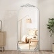 preview thumbnail 40 of 66, Arched Full-Length Solid Wood Carving Floor Mirror