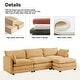 preview thumbnail 100 of 150, Corduroy Sectional Sofa with Removable Ottomans & Ultra-soft Cushions for Living Room & Bedroom